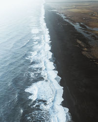 High angle view of beach