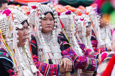 Group of people in market