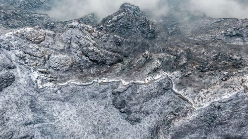 High angle view of volcanic landscape