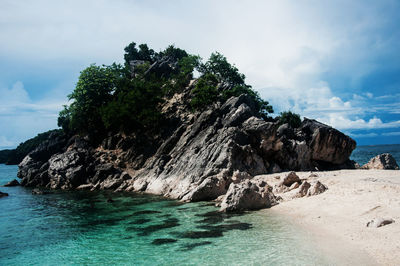 Rock formations at seaside