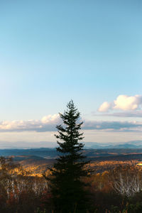 Scenic view of landscape against sky during sunset