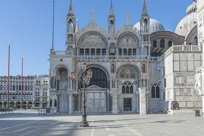 Exterior of building against sky in city