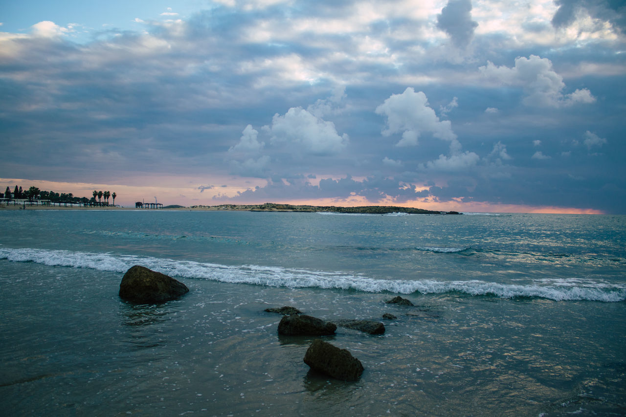 SCENIC VIEW OF SEA DURING SUNSET