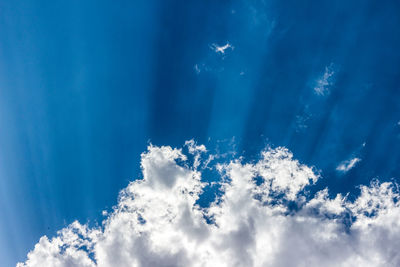 Low angle view of cloudy sky