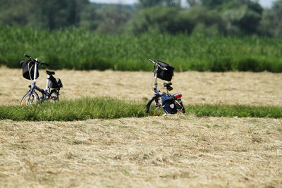 Bike on field