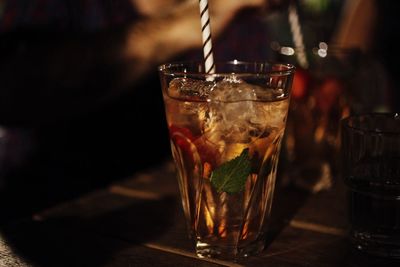 Close-up of drink on table