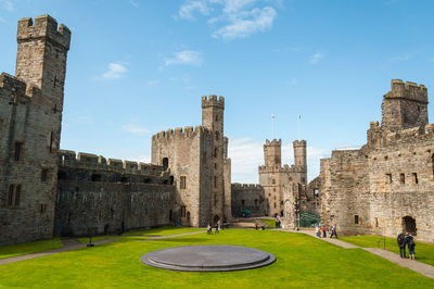 Caernarfon castle against sky