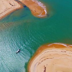 High angle view of beach