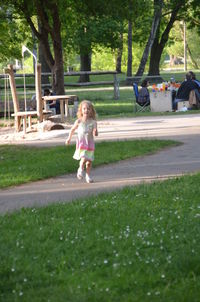 Girl standing in park