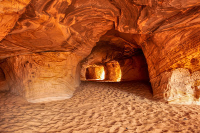 Rock formations in cave