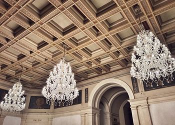 Low angle view of ornate ceiling