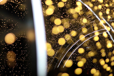 Close-up of raindrops on glass window