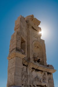 Low angle view of historical building against clear sky