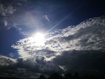 Low angle view of cloudy sky