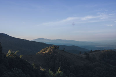 High angle view of landscape against sky