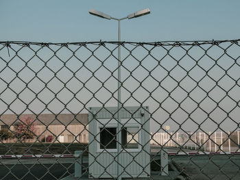 Chainlink fence against sky