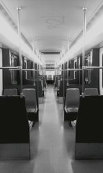 Empty seats in train