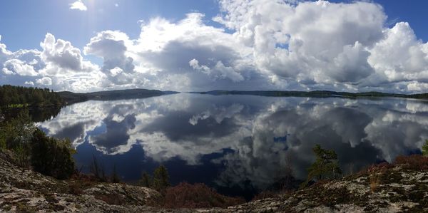 Scenic view of landscape against sky