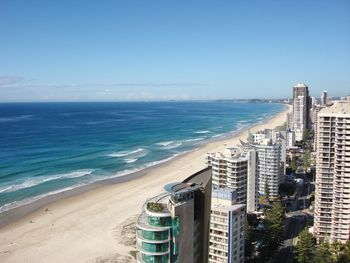 View of city at seaside