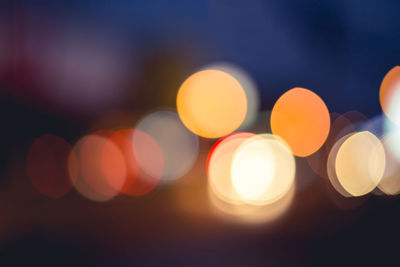 Defocused lights at night