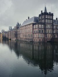 Reflection of buildings in water