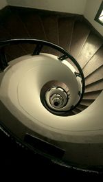 Low angle view of spiral staircase