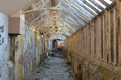 Corridor in abandoned building