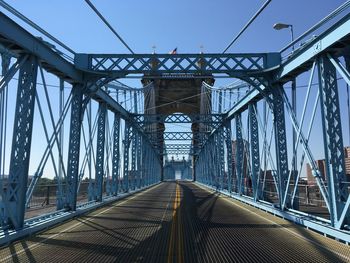 View of empty bridge