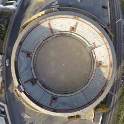 Directly below shot of building