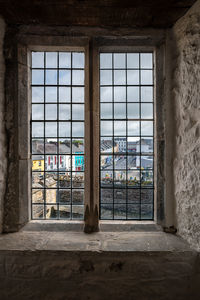 Glass window of building