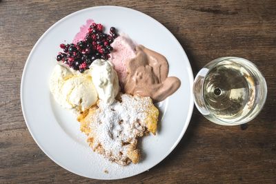 Close-up of food served in plate