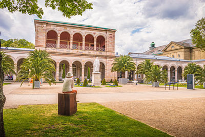 View of historical building against cloudy sky