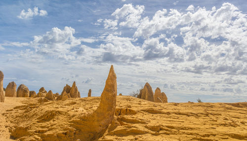 Panoramic view of desert against sky