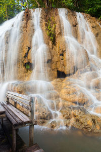 Scenic view of waterfall