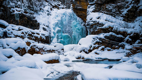 Frozen moyie falls near cranbrook,bc