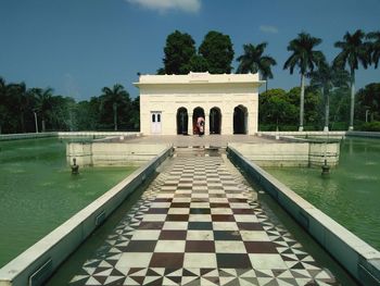 Jal mahal with marble flooring