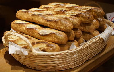 Many baskets of bread