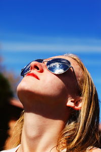 Close-up portrait of young woman