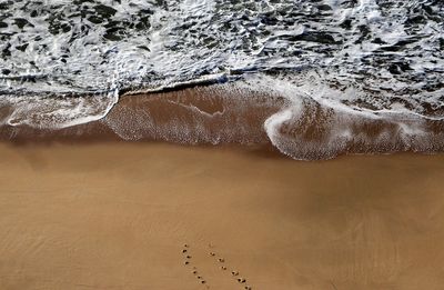 High angle view of beach