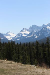 Scenic view of snowcapped mountains