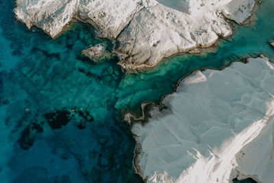 High angle view of beach