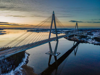 Uddevalla bridge at sunset