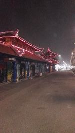 Illuminated lights at night