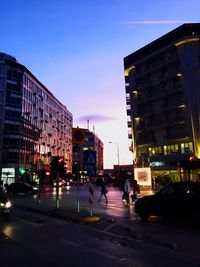 City street with buildings in background