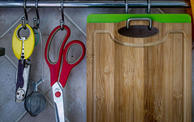 Clothes hanging on wall