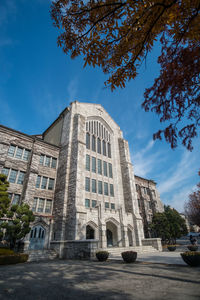 Low angle view of building against sky