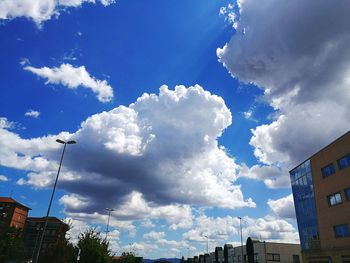 Low angle view of cloudy sky