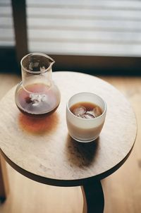 Close-up of coffee on table