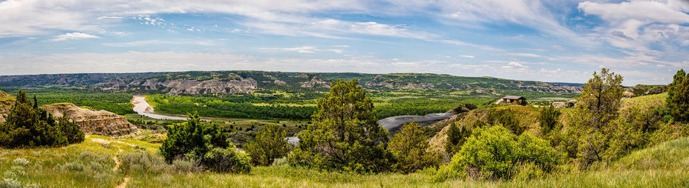 Panoramic view of landscape against sky