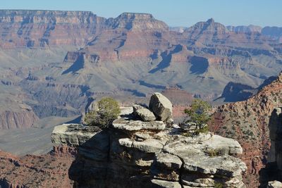 Aerial view of rock formations